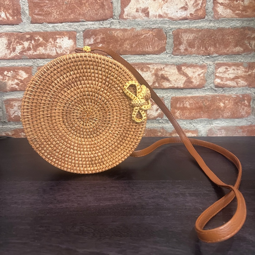 Neutral Woven Crossbody Bag